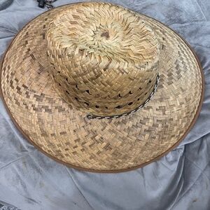 Peter Grimm Brown Straw Sun Hat 100 Percent Natural Fiber Tan One Size